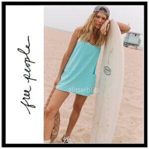 Free People Hot Shot Mini Dress in Light Turquoise 💙 Large & XL - NWT